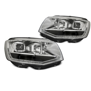 LAMPY REFLEKTORY VW T6 2015-19 CHROM TUBE LED DRL DTS