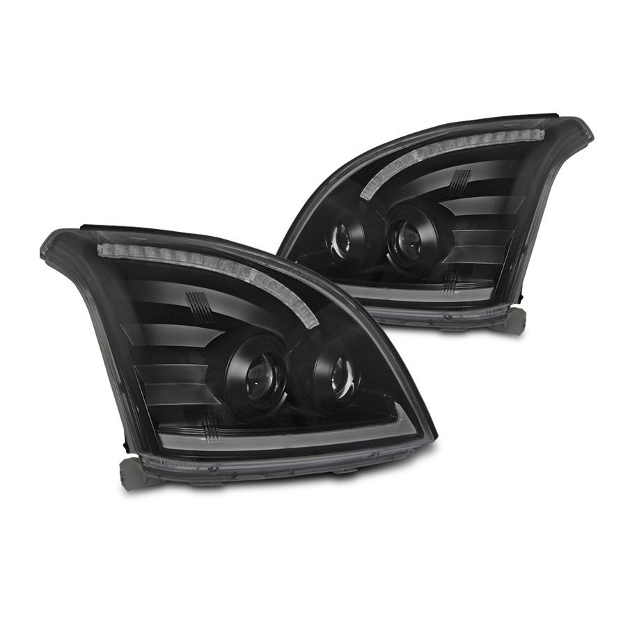 LAMPY REFLEKTORY TOYOTA LAND CRUISER 120 2003-09 TUBE LED BLACK DTS