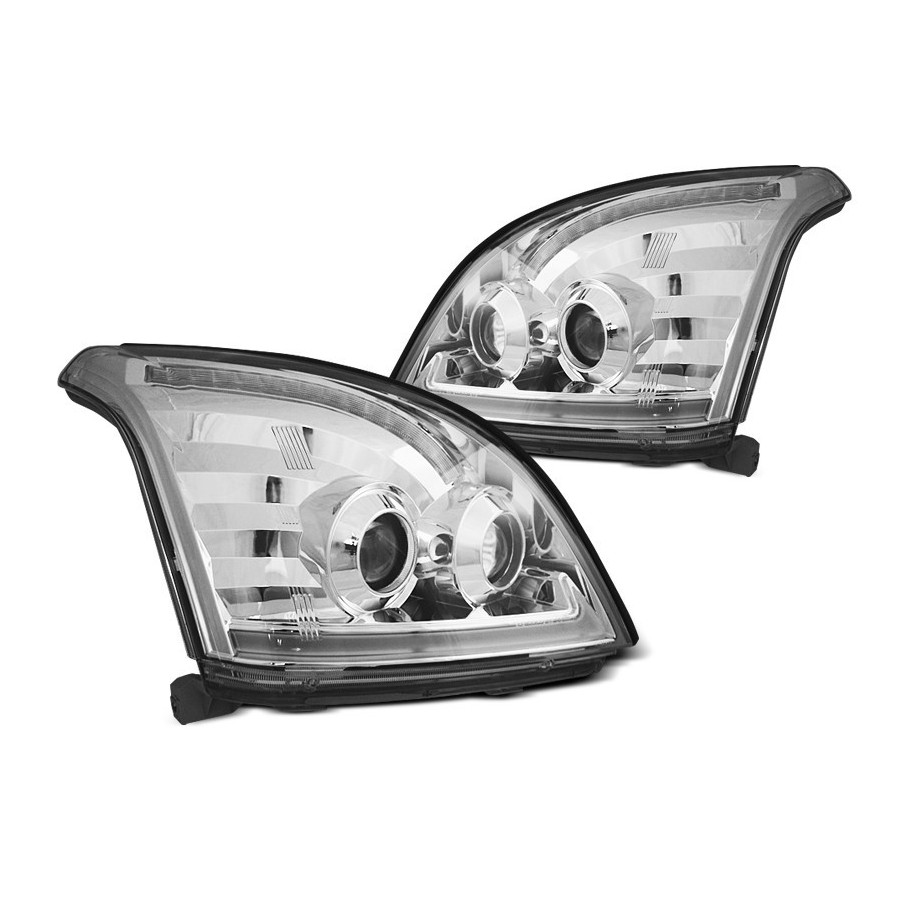 LAMPY REFLEKTORY TOYOTA LAND CRUISER 120 2003-09 TUBE LED CHROM DTS
