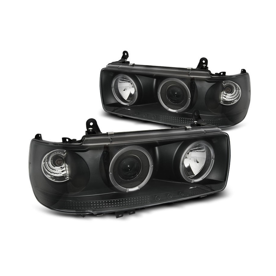 LAMPY REFLEKTORY TOYOTA LAND CRUISER FJ80 1990-97 RINGI BLACK