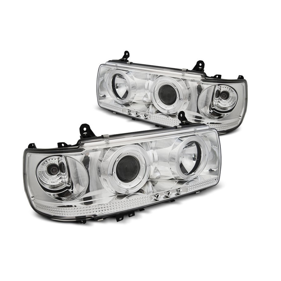 LAMPY REFLEKTORY TOYOTA LAND CRUISER FJ80 1990-97 RINGI CHROM