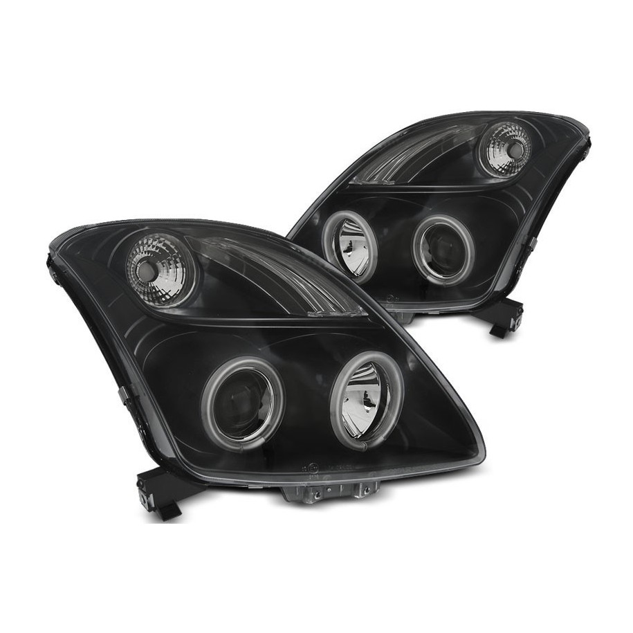 LAMPY REFLEKTORY SUZUKI SWIFT 2005-10 CCFL BLACK