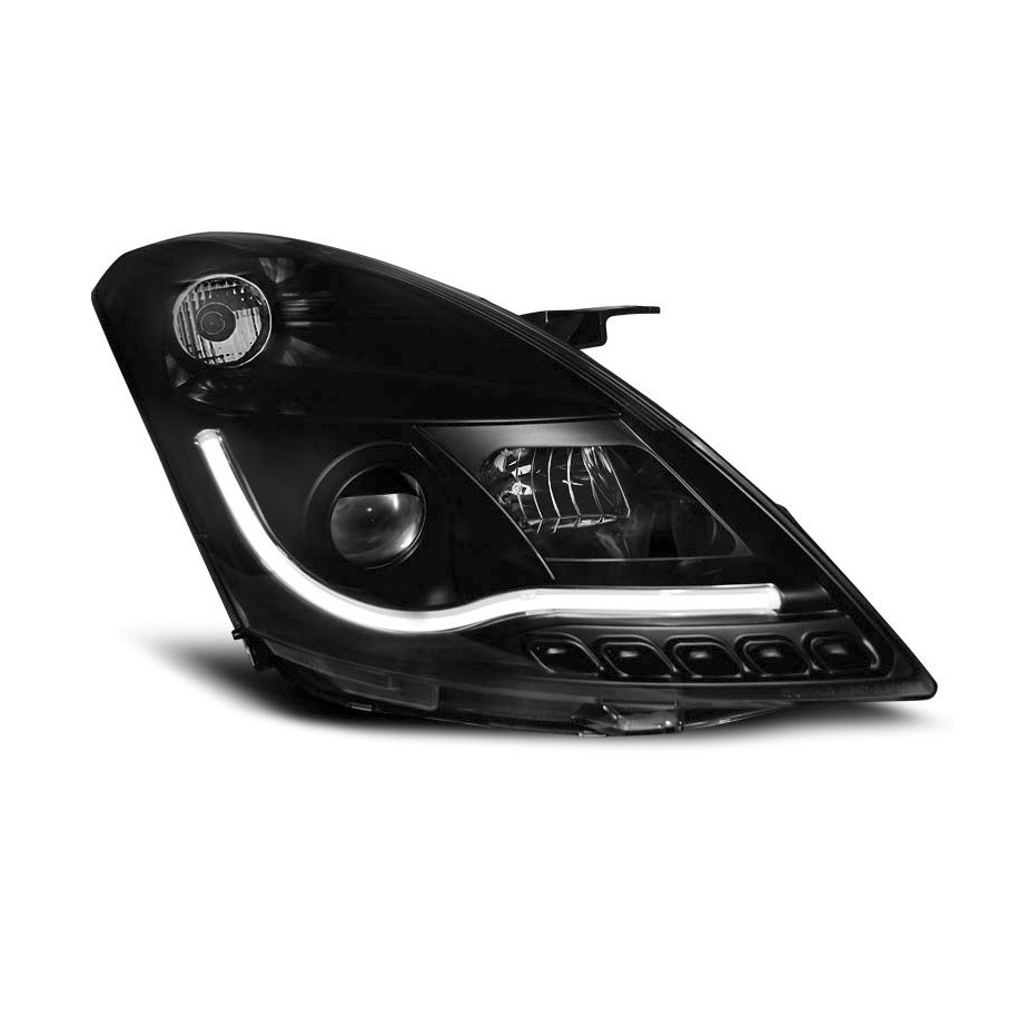 LAMPY REFLEKTORY SUZUKI SWIFT 2010-16 TUBE LED BLACK