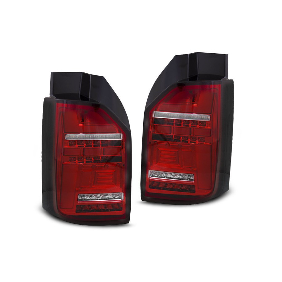 LAMPY TYLNE DIODOWE VW T6 / T6.1 2015-21 RED WHITE FULL LED DTS