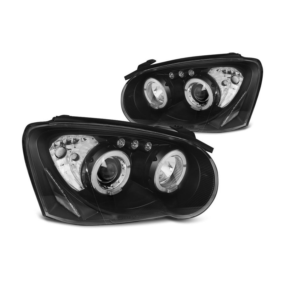 LAMPY REFLEKTORY SUBARU IMPREZA II 2003-05 RINGI BLACK