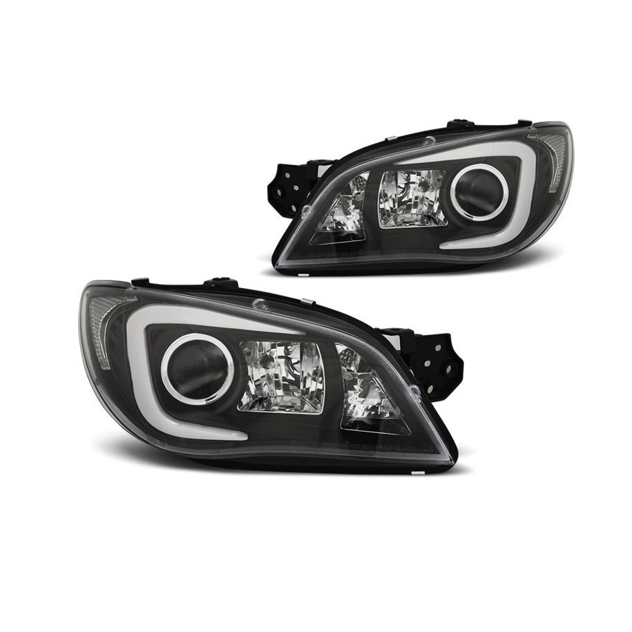 LAMPY REFLEKTORY SUBARU IMPREZA II GD 2006-07 BLACK TUBE XENON