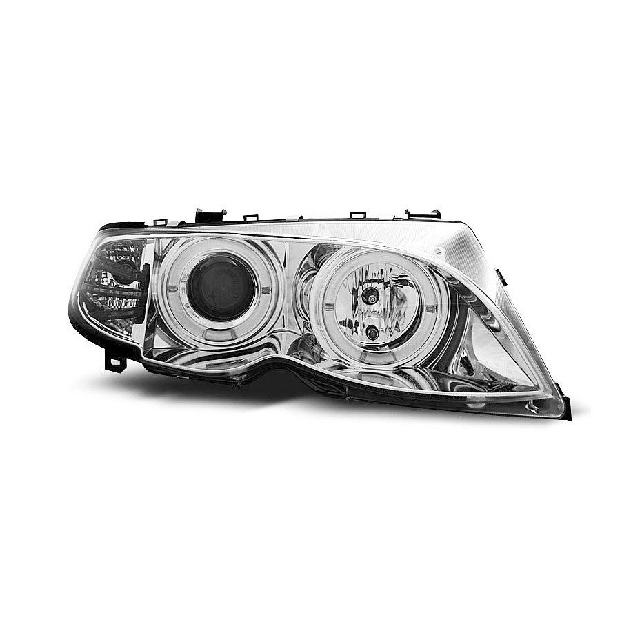 LAMPY REFLEKTORY BMW E46 01-05 ANGEL EYES CHROME