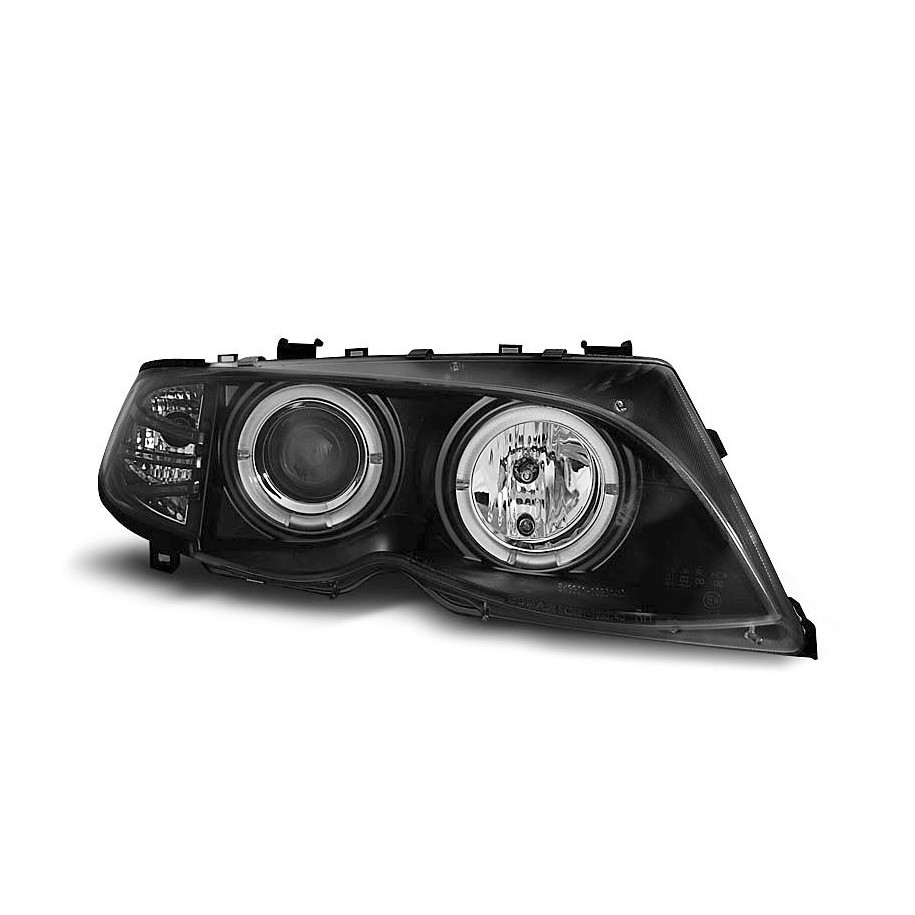LAMPY REFLEKTORY BMW E46 01-05 ANGEL EYES BLACK