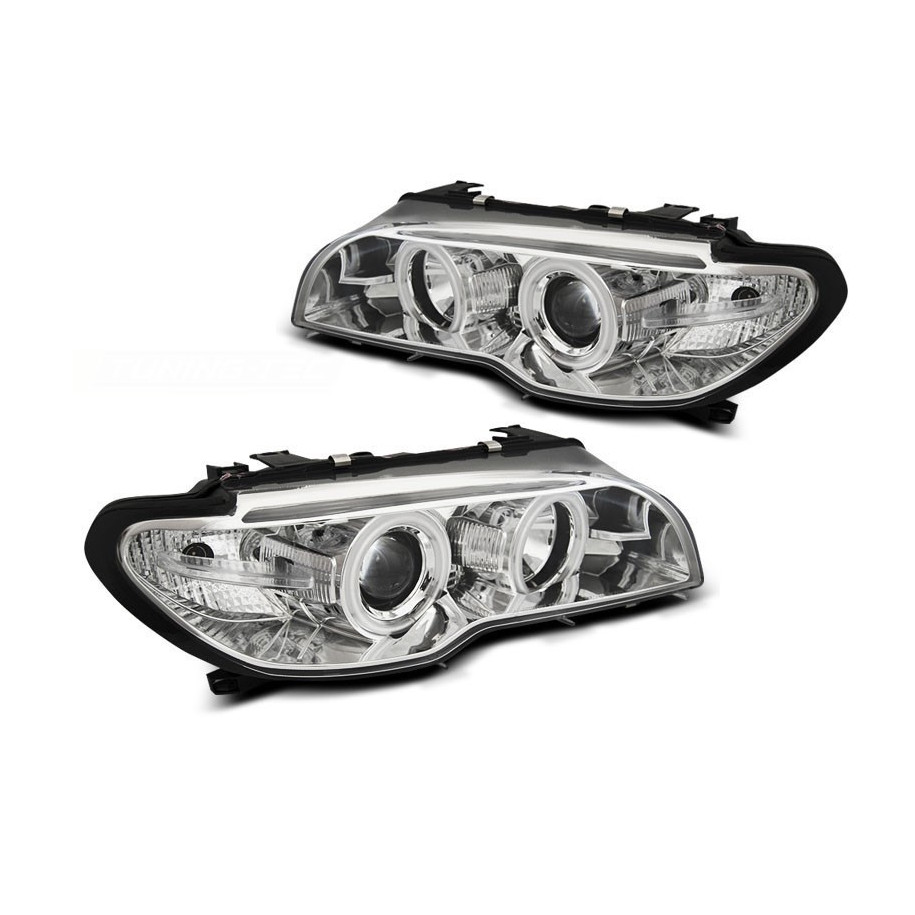 LAMPY BMW E46 03-06 C/C RINGI CCFL CHROM XENON