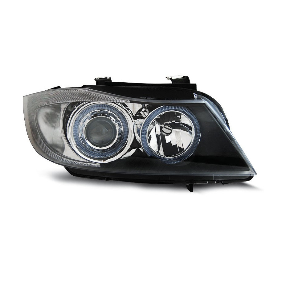 LAMPY REFLEKTORY BMW E90 e91 05-08 RINGI BLACK R/LHD
