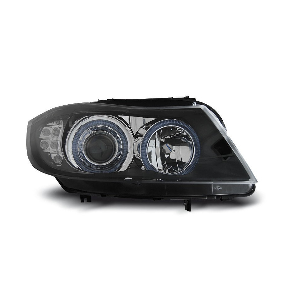 LAMPY BMW 3 E90 E91 05-08 RINGI BLACK H7/H7