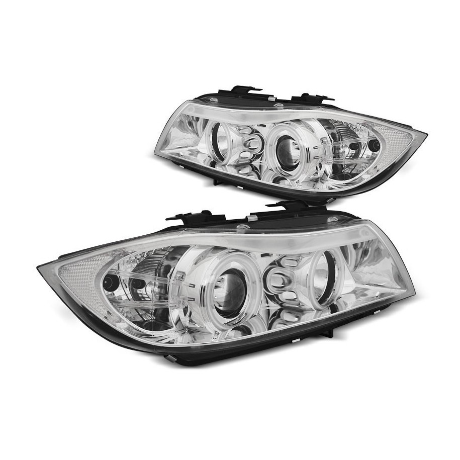LAMPY BMW 3 E90/E91 05-08 RINGI CCFL CHROME
