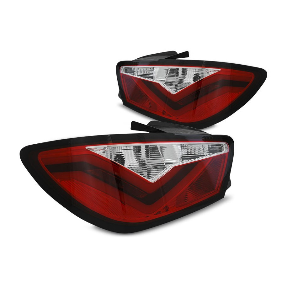 LAMPY TYLNE DIDOWE SEAT IBIZA 6J 3D 2008-12 RED WHITE LED BAR