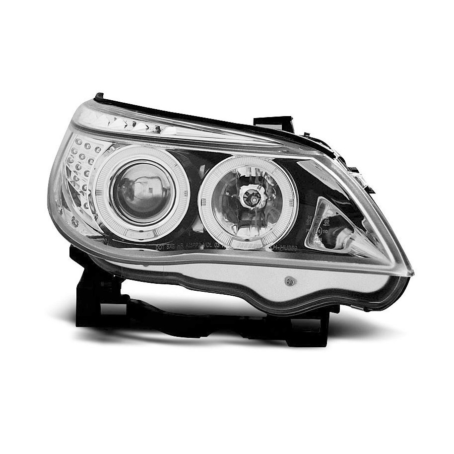 LAMPY BMW E60 E61 04-07 ANGEL EYES CHROME