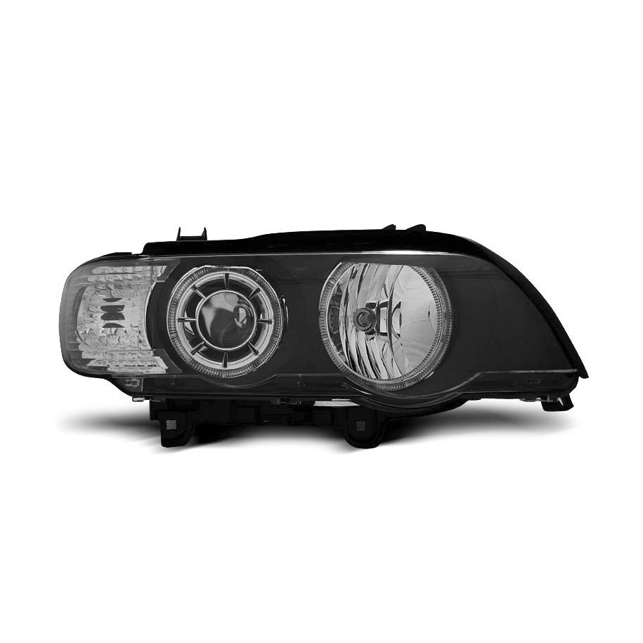 KOMPLET REFLEKTORÓW BMW X5 E53 99-03 RINGI BLACK XENON DEPO R/LHD