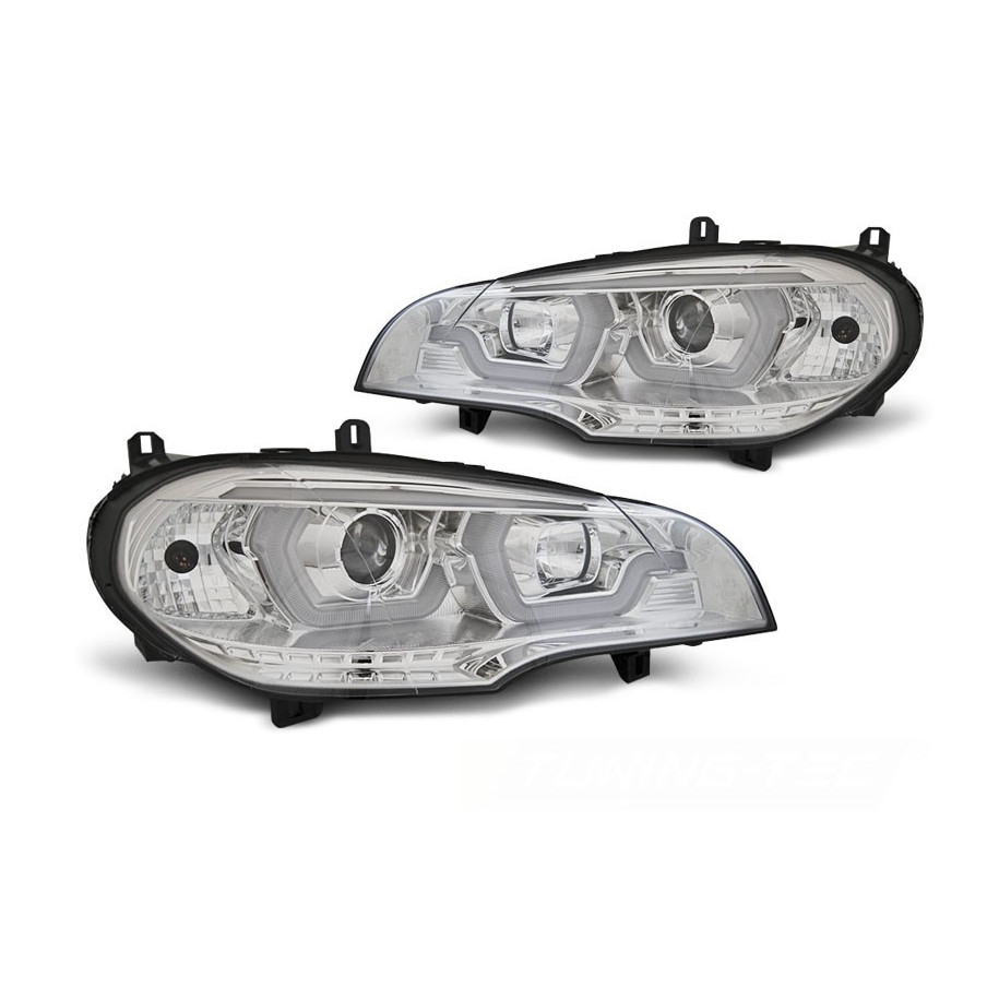 LAMPY BMW X5 E70 07-13 DRL CHROME 3D