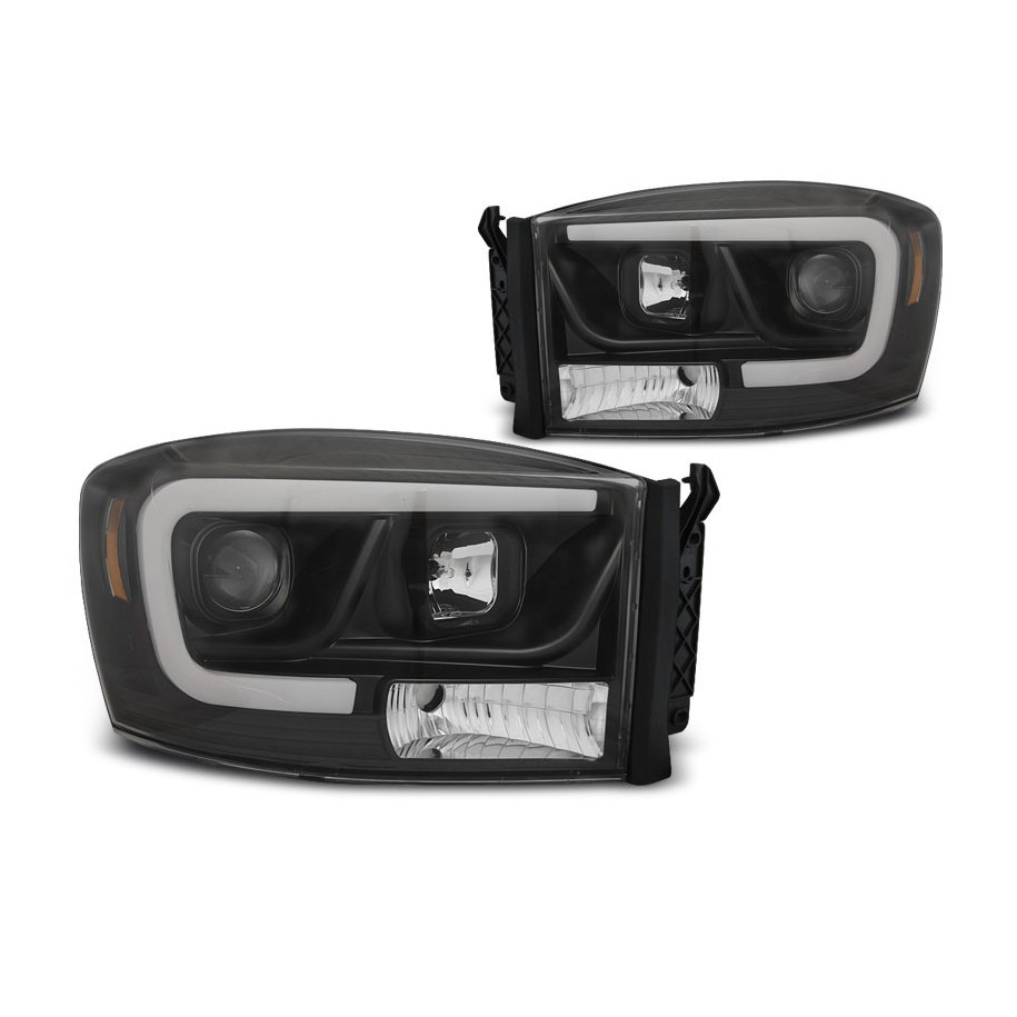 LAMPY REFLEKTORY DODGE RAM 06-08 TUBE LIGHT BLACK
