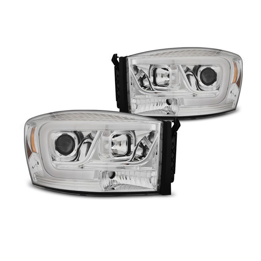 LAMPY REFLEKTORY DODGE RAM 06-08 TUBE LIGHT CHROME