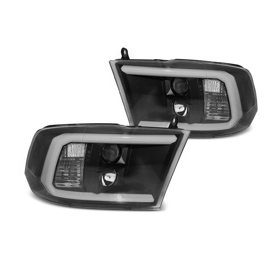 LAMPY REFLEKTORY DODGE RAM 09-18 TUBE LIGHT BLACK