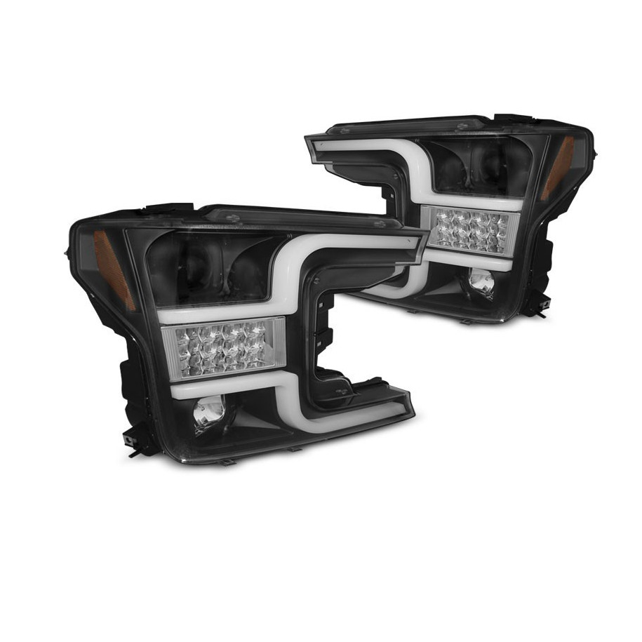 LAMPY PRZEDNIE FORD F150 MK13 17-20 TUBE BLACK SEQ