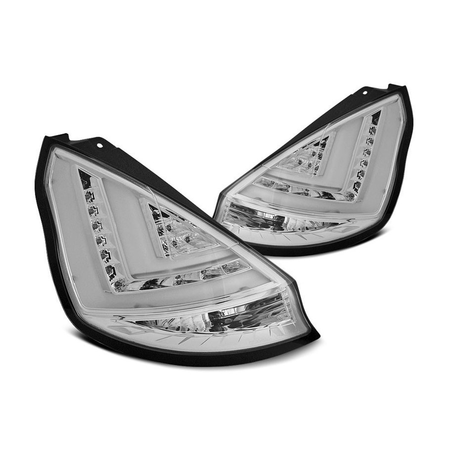 LAMPY DIODOWE FORD FIESTA MK7 08-12 HB CHROME LED