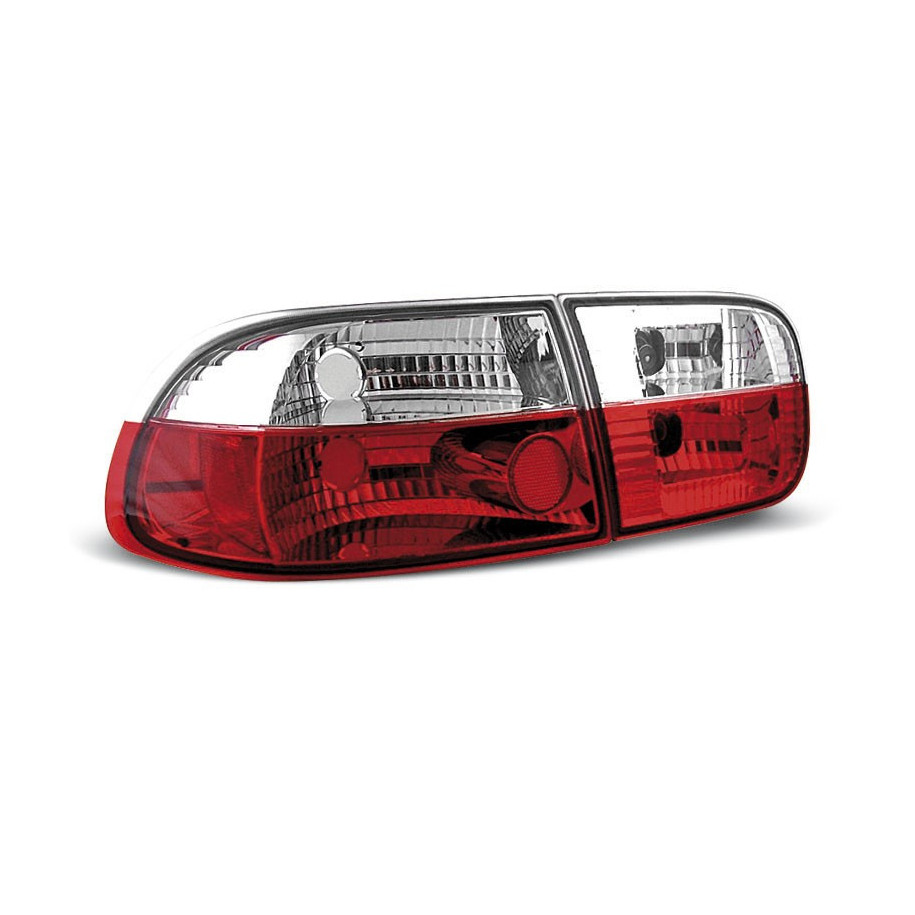 LAMPY HONDA CIVIC CRYSTAL RED WHITE 2D/4D
