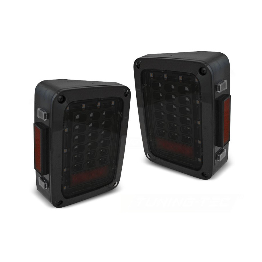 LAMPY DIODOWE JEEP WRANGLER JK 07-18 LED SMOKE