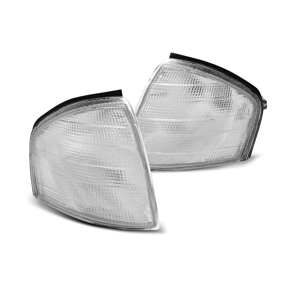 MIGACZE PRZEDNIE MERCEDES W202 C-KLASA 93-00 WHITE