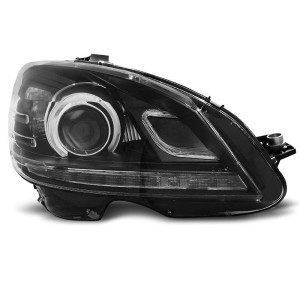 LAMPY MERCEDES W204 07-10 DRL BLACK