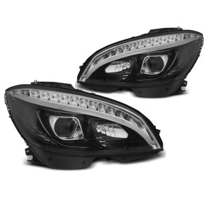 LAMPY MERCEDES W204 C-KLASA 07-10 TUBE BLACK LED