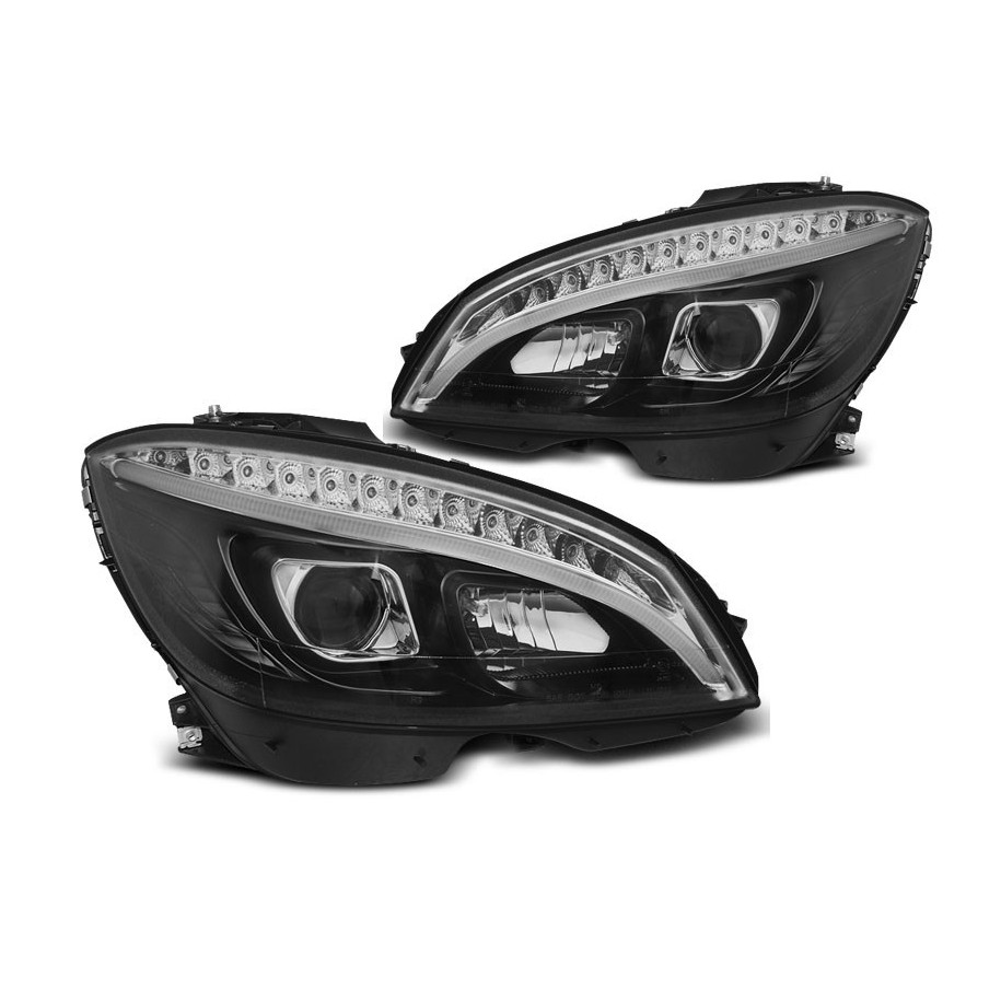 LAMPY MERCEDES W204 C-KLASA 07-10 TUBE BLACK LED