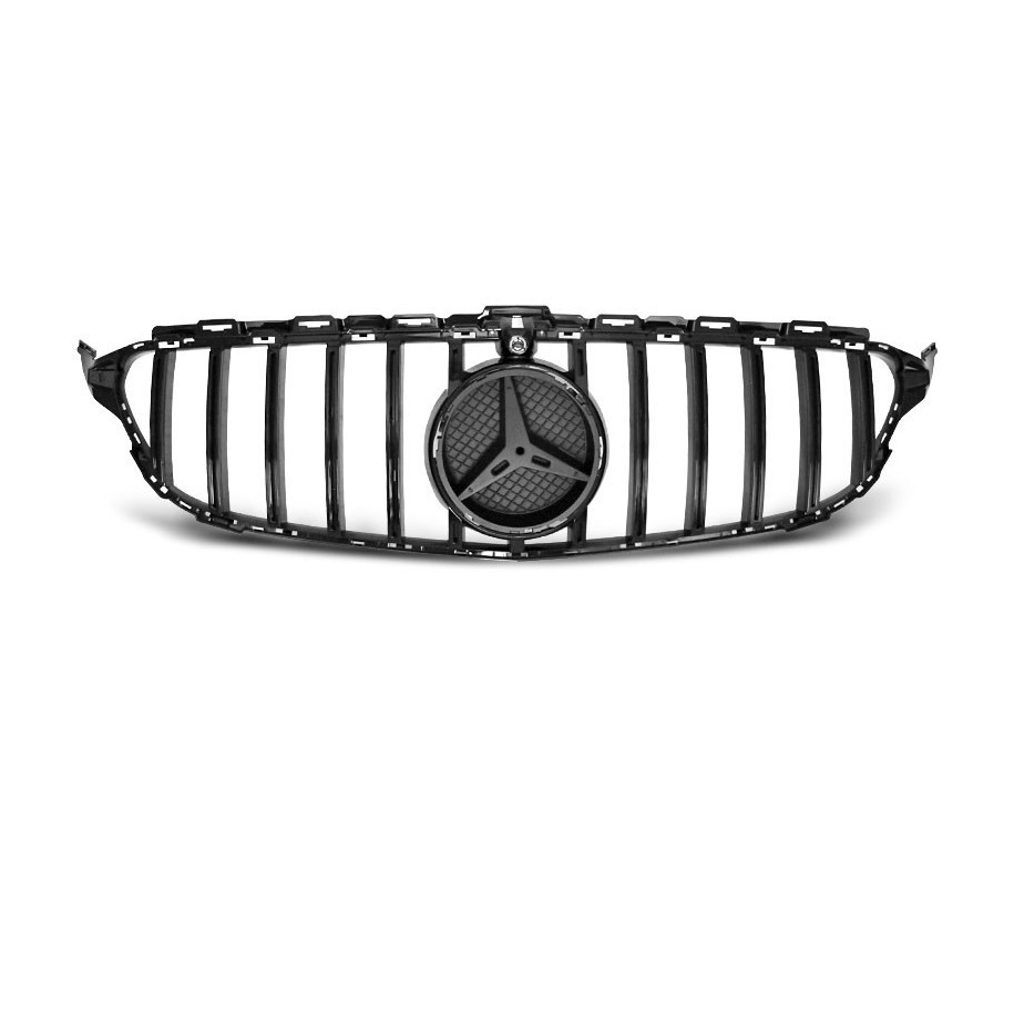 GRILL ATRAPA MERCEDES W205 14-18 GT-R STYLE GLOSSY BLACK