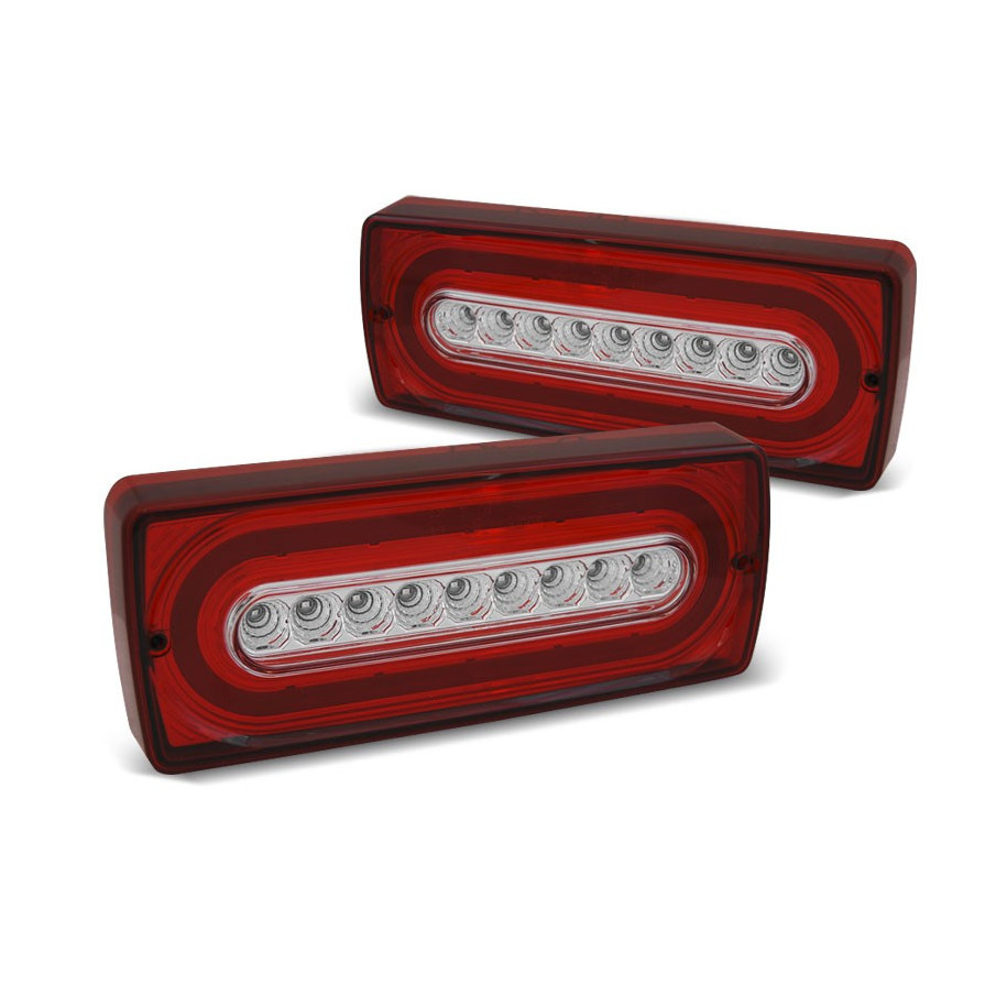 LAMPY MERCEDES W463 G-KLASA 90-12 RED-WHITE LED