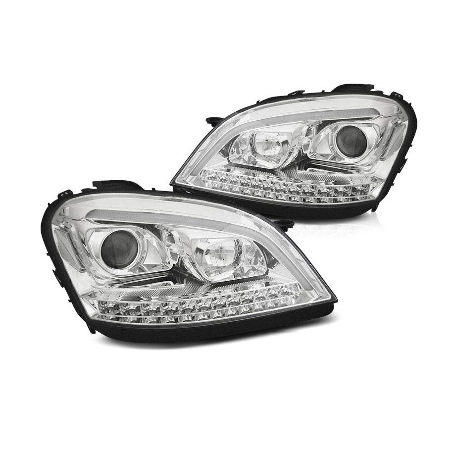 LAMPY MERCEDES W164 M-KLASA 05-07 CHROME LED SEQ