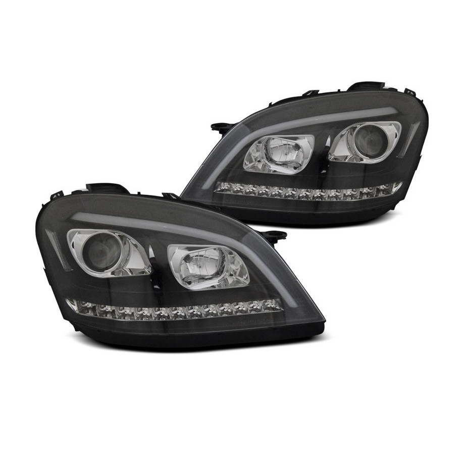 LAMPY MERCEDES W164 ML M-KLASA 05-07 BLACK LED SEQ