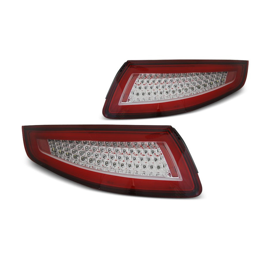 LAMPY TYLNE PORSCHE 911 997 2004-09 RED WHITE LED BAR DTS