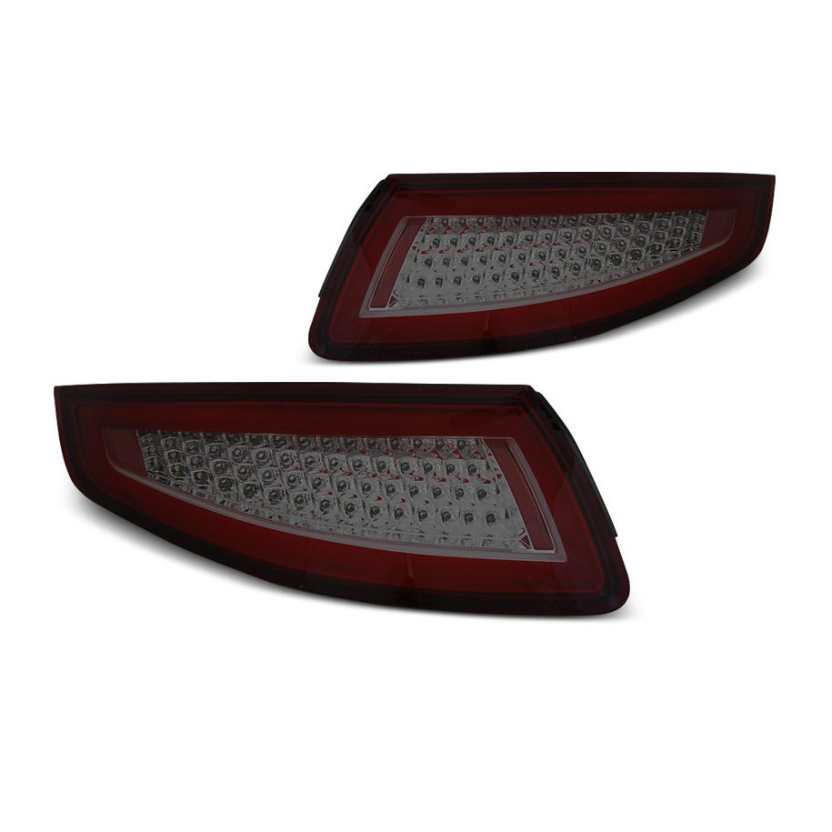 LAMPY TYLNE PORSCHE 911 997 2004-09 RED SMOKE LED BAR DTS