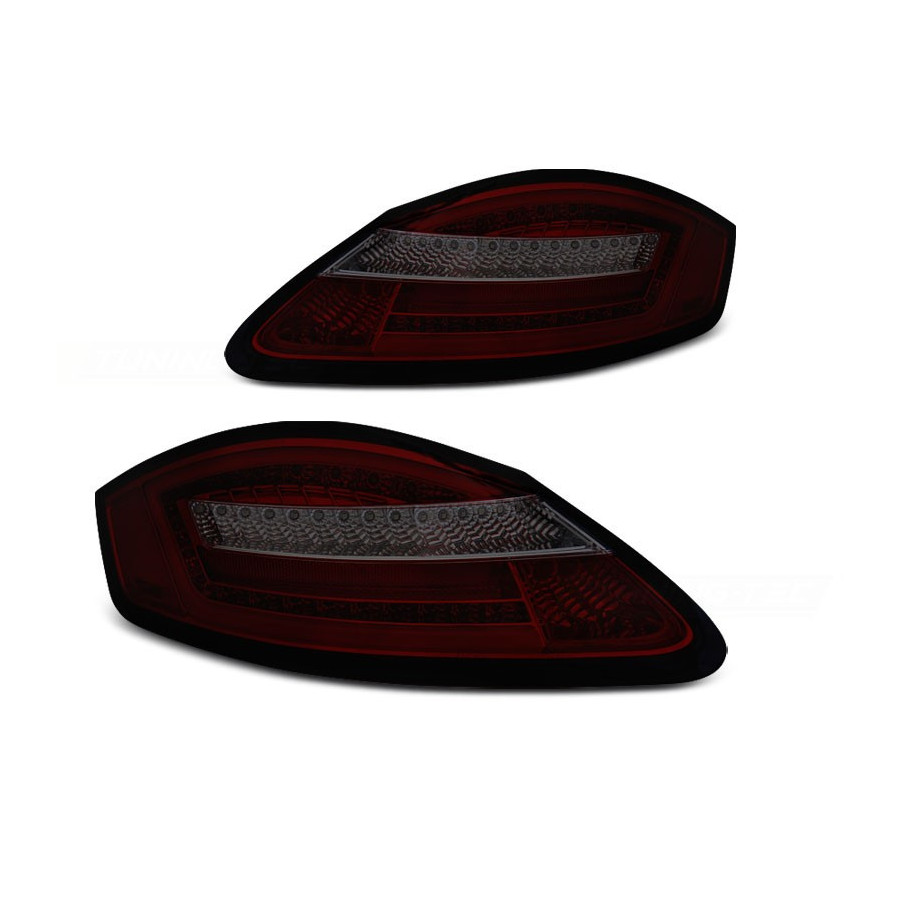 LAMPY PORSCHE BOXSTER 987 CAYMAN 2005-08 RED SMOKE LED BAR DTS