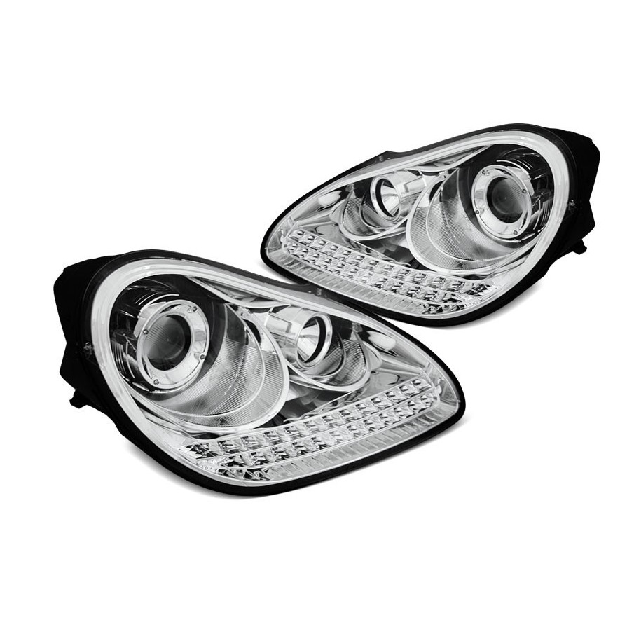 LAMPY PORSCHE CAYENNE 2002-06 DAYLIGHT CHROME HID XENON