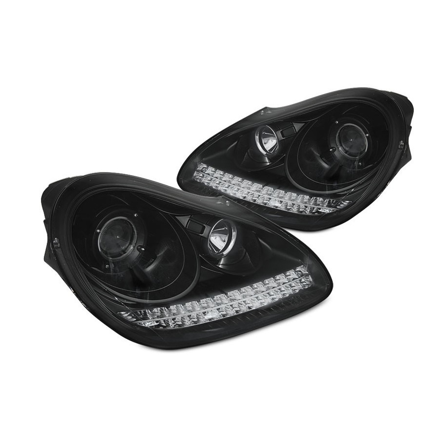 LAMPY PORSCHE CAYENNE 2002-06 DAYLIGHT BLACK HID XENON