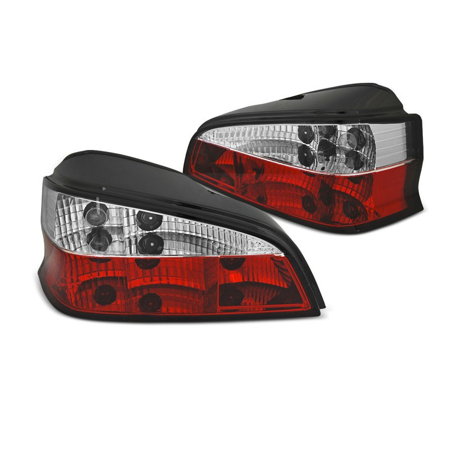LAMPY TYLNE PEUGEOT 106 1996-03 CLEAR RED-WHITE