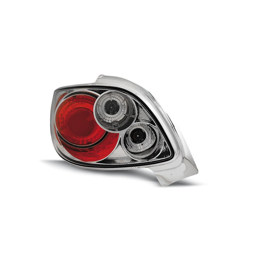 LAMPY TYLNE DIODOWE PEUGEOT 206 CC 2D CABRIO 1998- CHROME