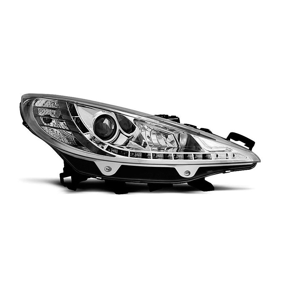 LAMPY REFLEKTORY PEUGEOT 207 2006-12 DAYLIGHT CHROM w/motor