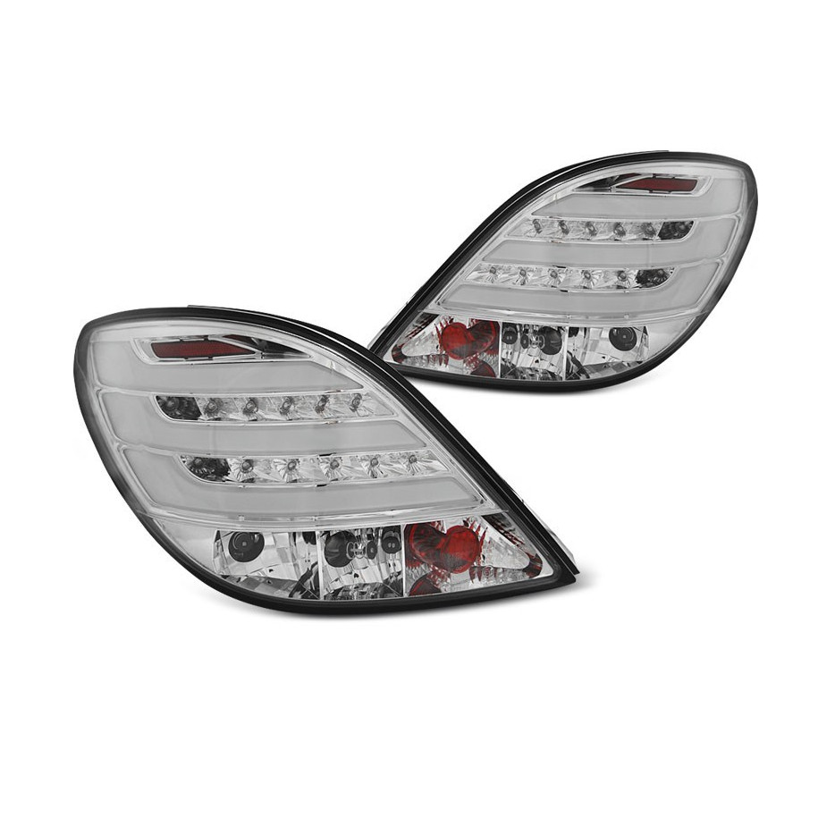 LAMPY TYLNE DIODOWE PEUGEOT 207 2006-09 CHROME LED BAR