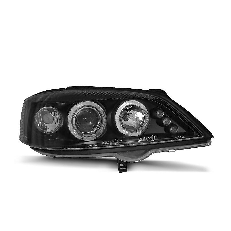 LAMPY REFLEKTORY OPEL ASTRA G 98-04 RINGI BLACK