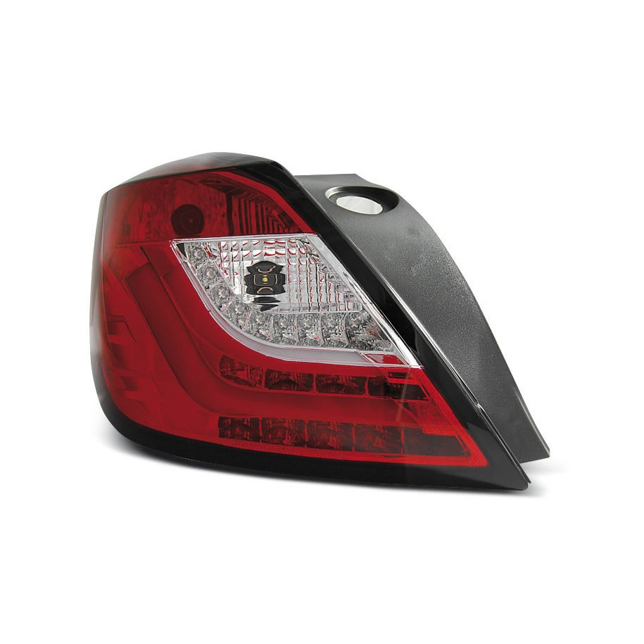 LAMPY TYLNE OPEL ASTRA H 04-09 RED WHITE LED BAR