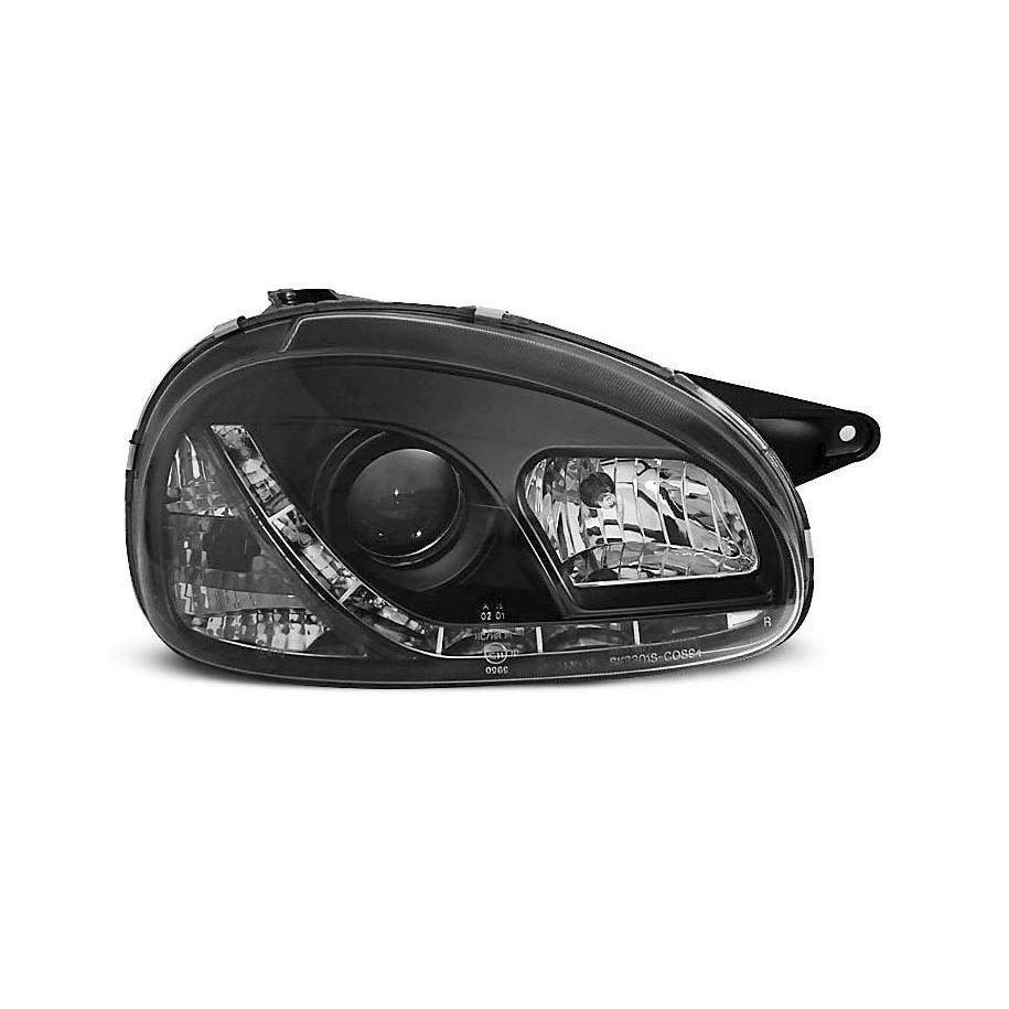 REFLEKTORY OPEL CORSA B DRL BLACK 3D/5D