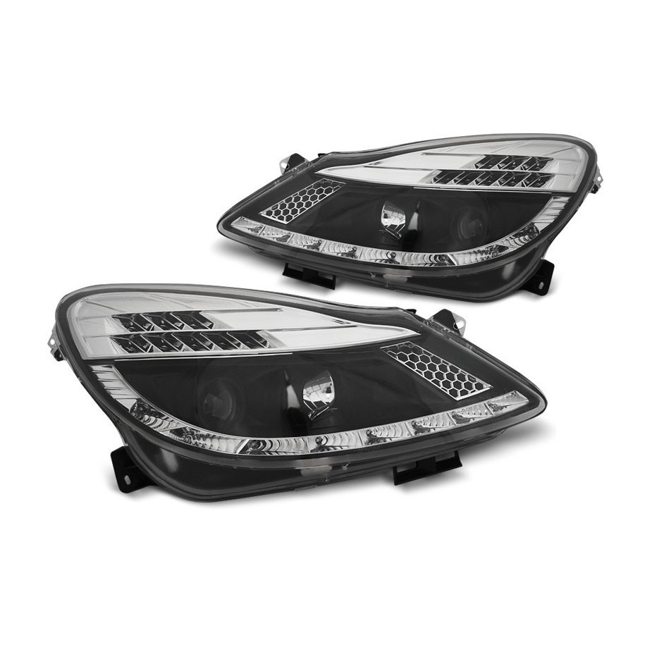 LAMPY REFLEKTORY OPEL CORSA D 06-11 BLACK LED