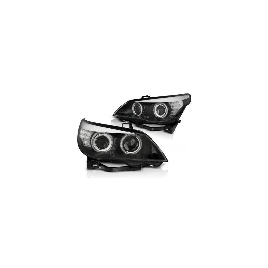 LAMPY REFLEKTORY BMW E60/61 03-04 XENON D2S RINGI CCFL BLACK LED IND