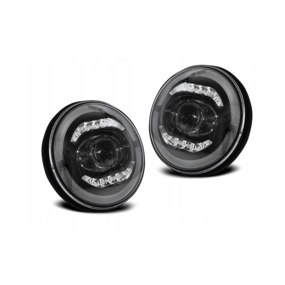 LAMPY PRZEDNIE LED CHRYSLER JEEP WRANGLER JK 07-18 BLACK